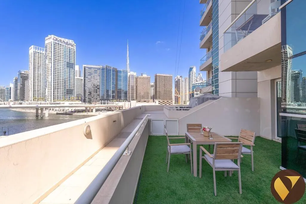 Vogue With Big Terrace And Full Canal View, Partial Burj Khalifa View Located Business Bay, Marasi Drive - Mayfair Residence Dubai Apartment