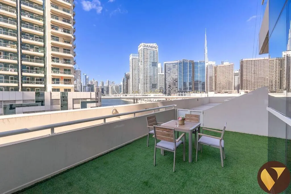 Apartment Vogue With Big Terrace And Full Canal View, Partial Burj Khalifa View Located Business Bay, Marasi Drive - Mayfair Residence Dubai